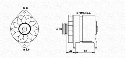 MAGNETI MARELLI 943346012010 -  Генератор